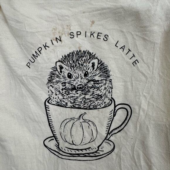 Itty Bitty Bean Co Pumpkin Spikes Latte Hedgehog Bodysuit 12 Months - Picture 2 of 4